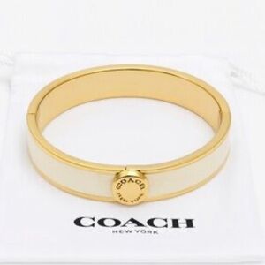 Coach Gold and Cream Bangle